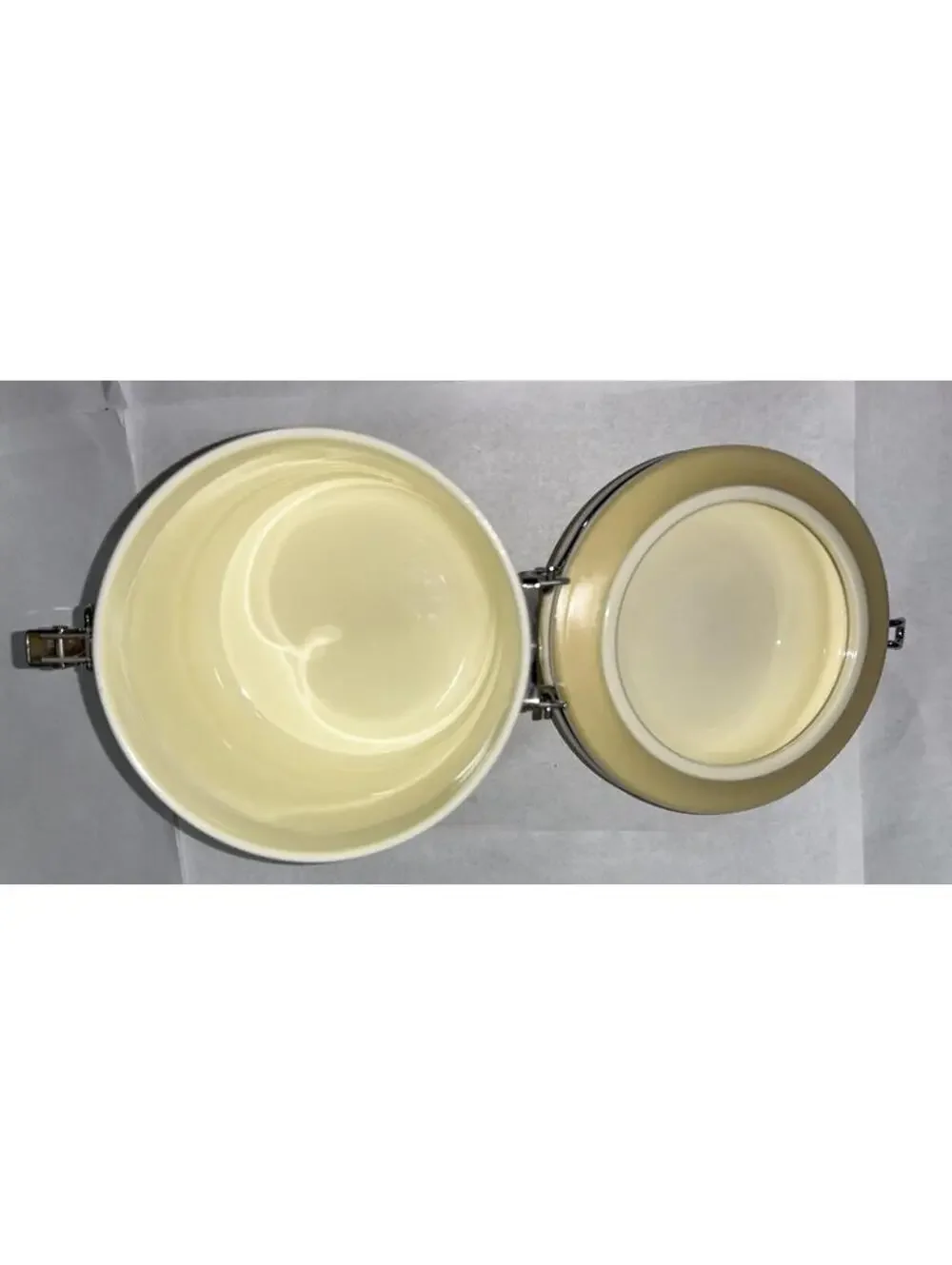 Vintage 32 oz Acrylic Storage jar Corelle Coordinate "Forever Yours" pattern - Picture 3 of 4